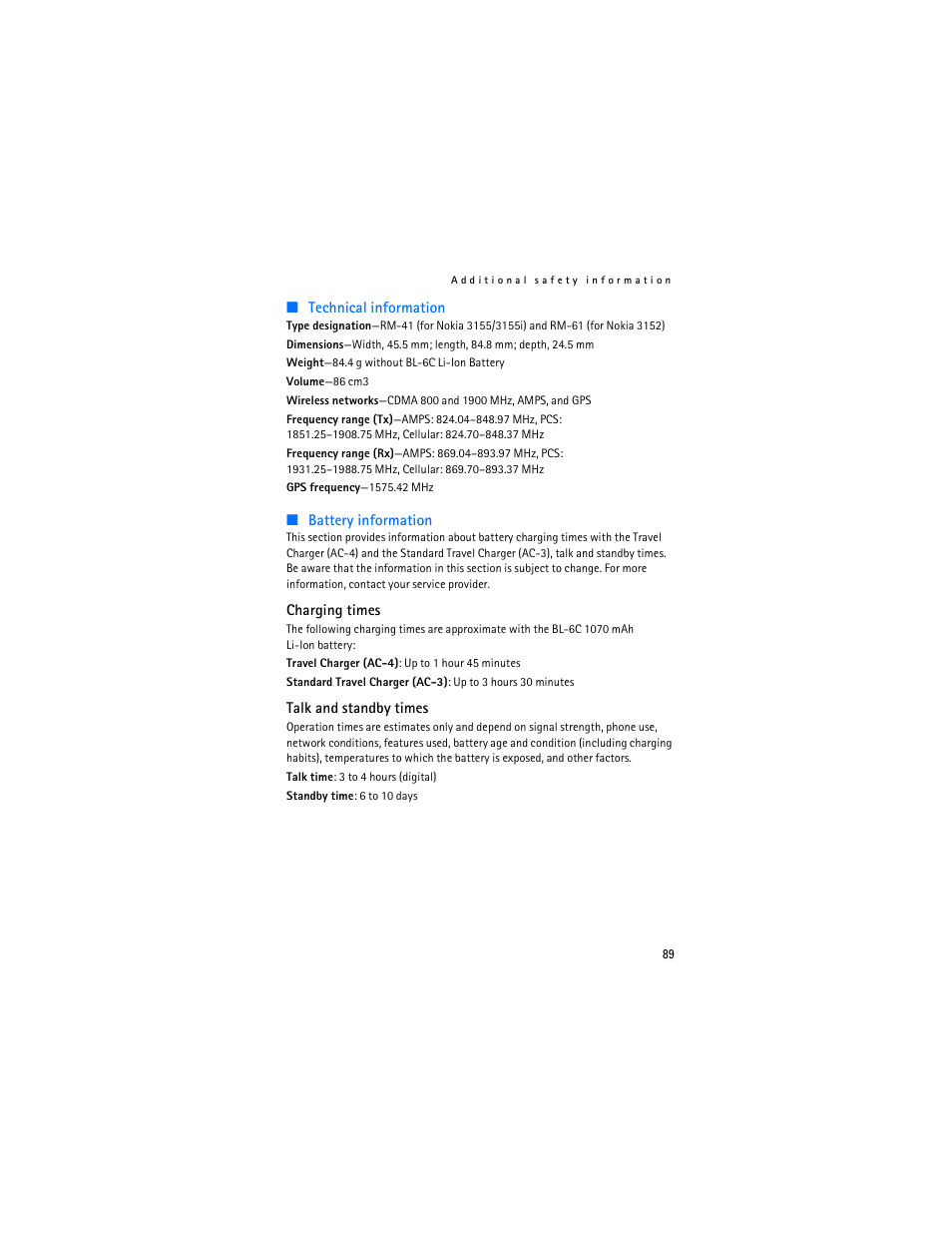 Nokia 3155i User Manual | Page 90 / 201