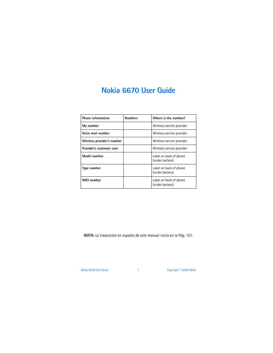 Nokia 6670 user guide | Nokia 6670 User Manual | Page 2 / 321