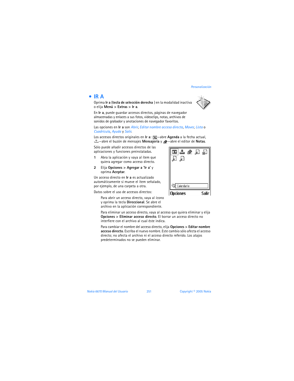 Ir a | Nokia 6670 User Manual | Page 252 / 321