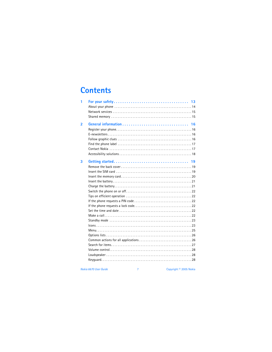 Nokia 6670 User Manual | Page 8 / 321