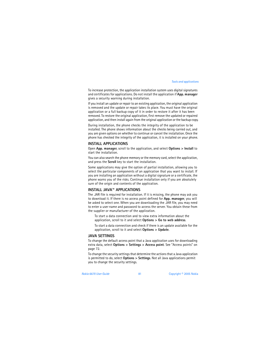 Nokia 6670 User Manual | Page 82 / 321