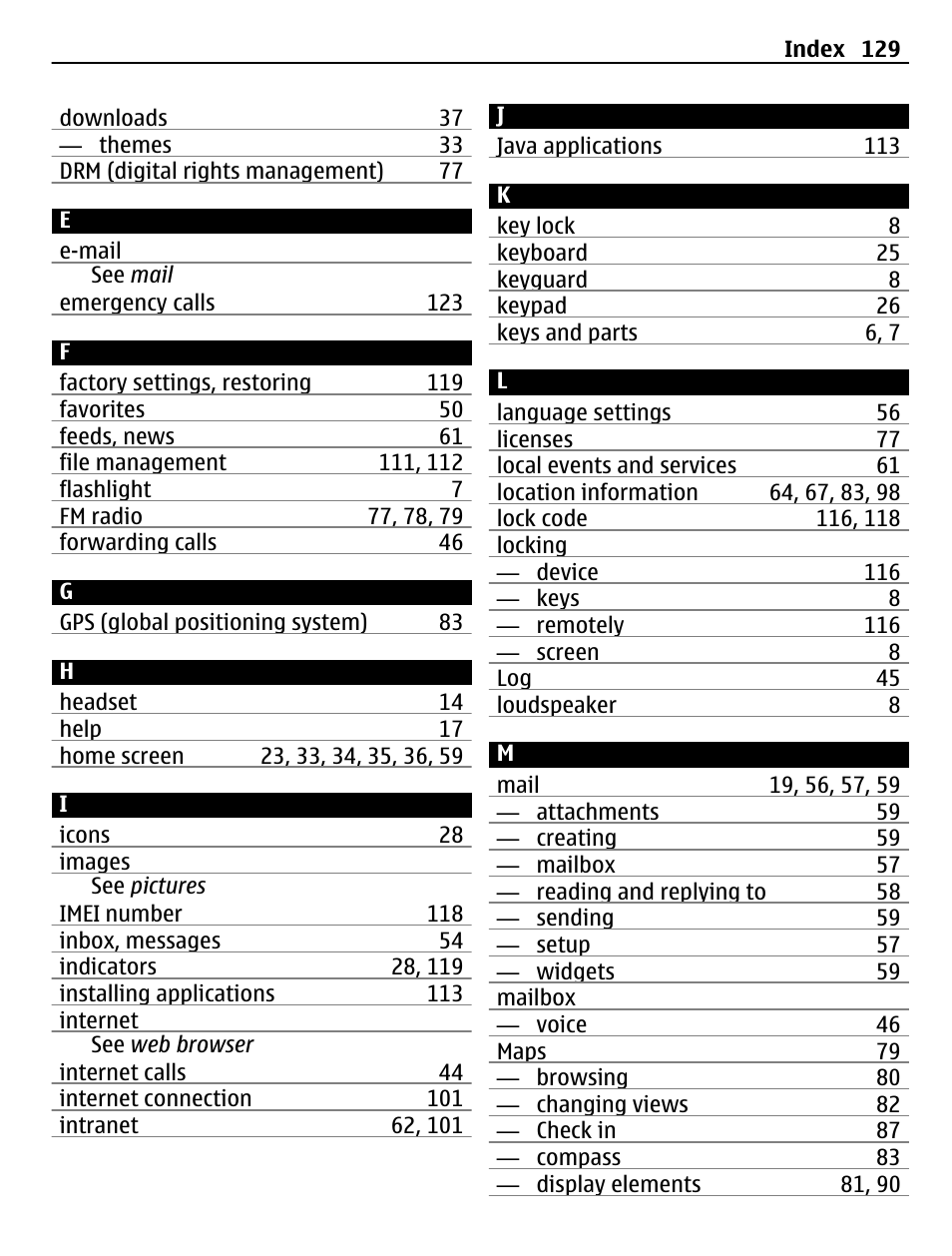 Nokia C6-01 User Manual | Page 129 / 132