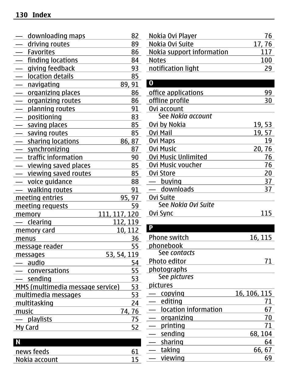Nokia C6-01 User Manual | Page 130 / 132