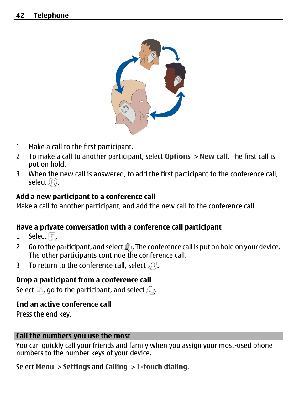 Call the numbers you use the most | Nokia C6-01 User Manual | Page 42 / 132