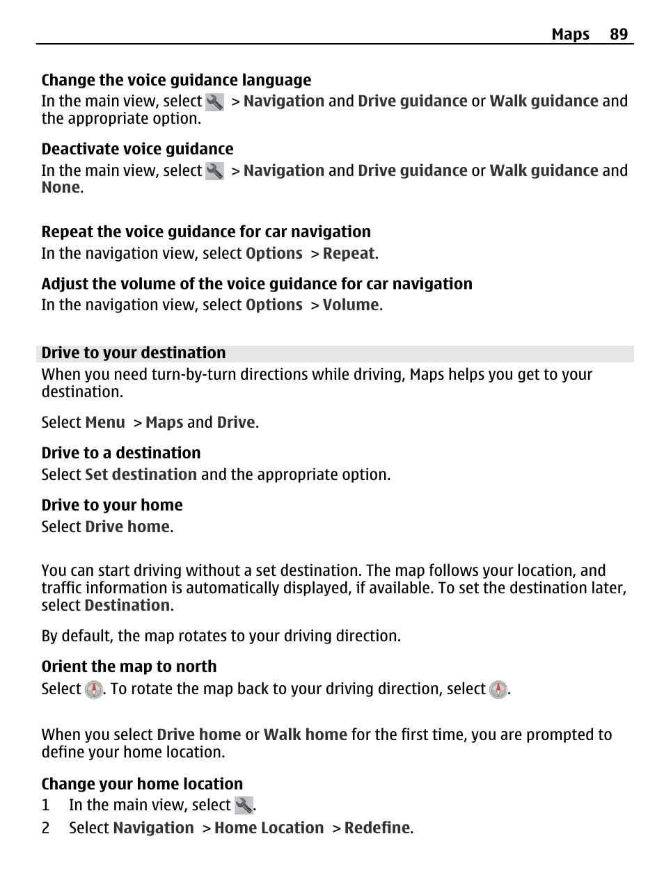 Drive to your destination | Nokia C6-01 User Manual | Page 89 / 132