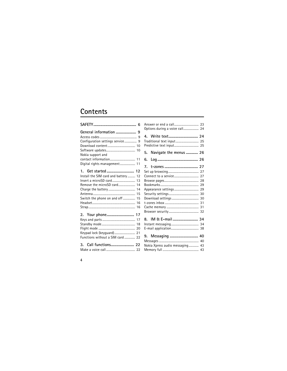 Nokia 6301 User Manual | Page 5 / 201