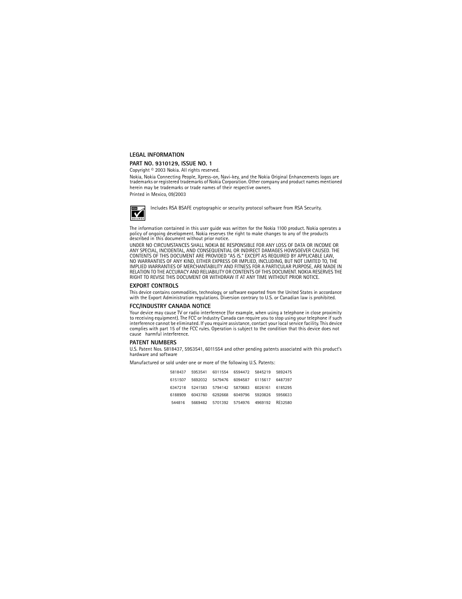 Nokia 1100 User Manual | Page 3 / 137