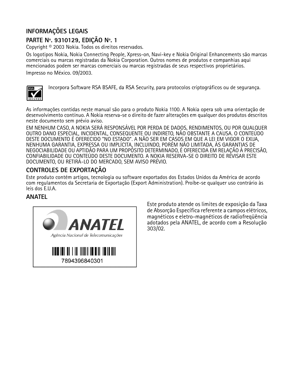 Nokia 1100 User Manual | Page 97 / 137