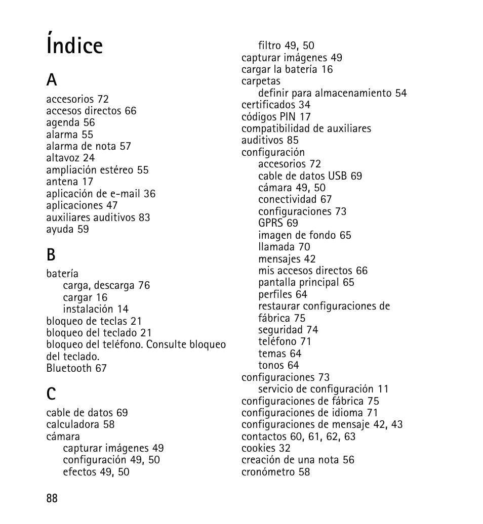Índice | Nokia 5130 User Manual | Page 170 / 173