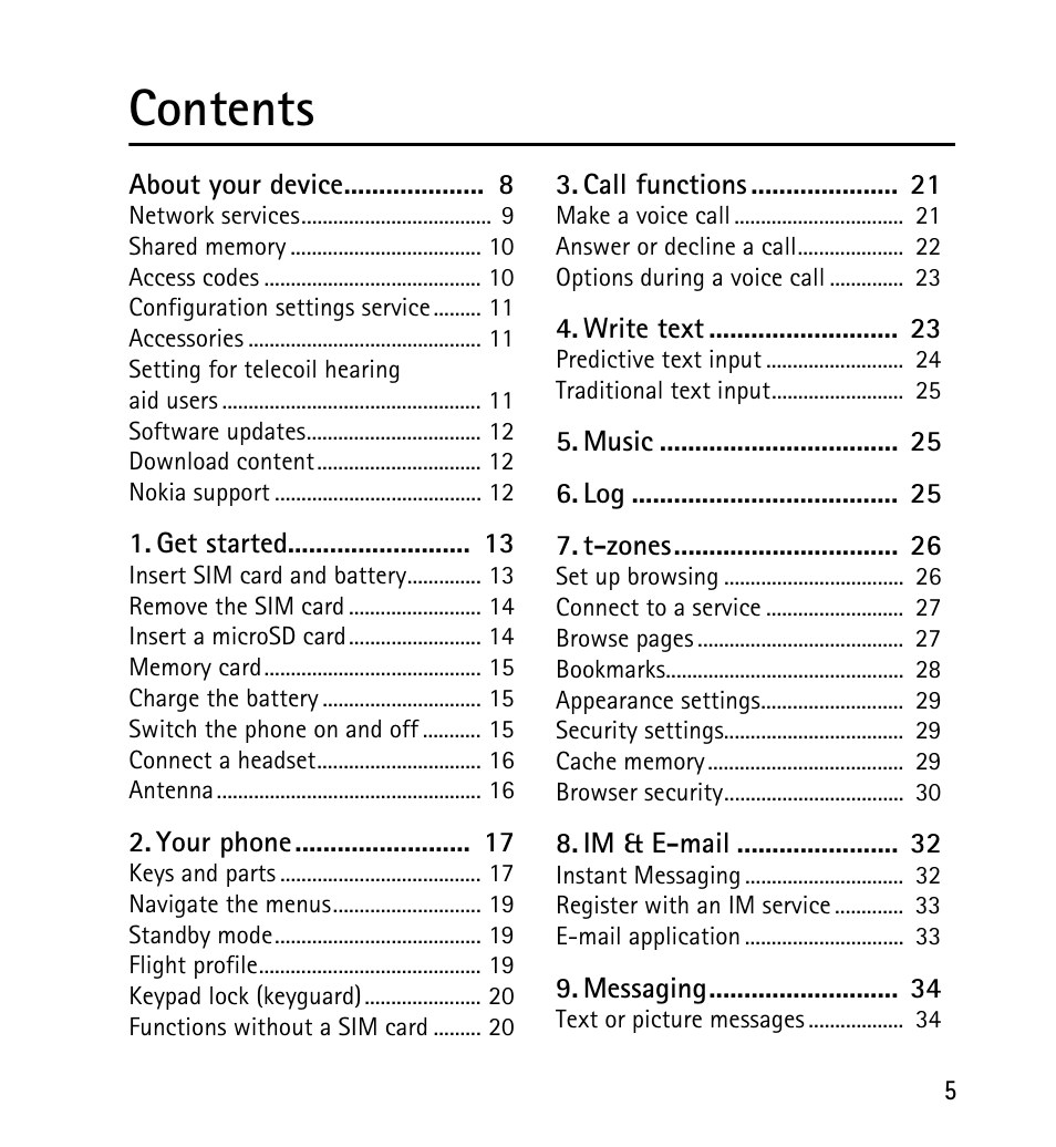 Nokia 5130 User Manual | Page 5 / 173