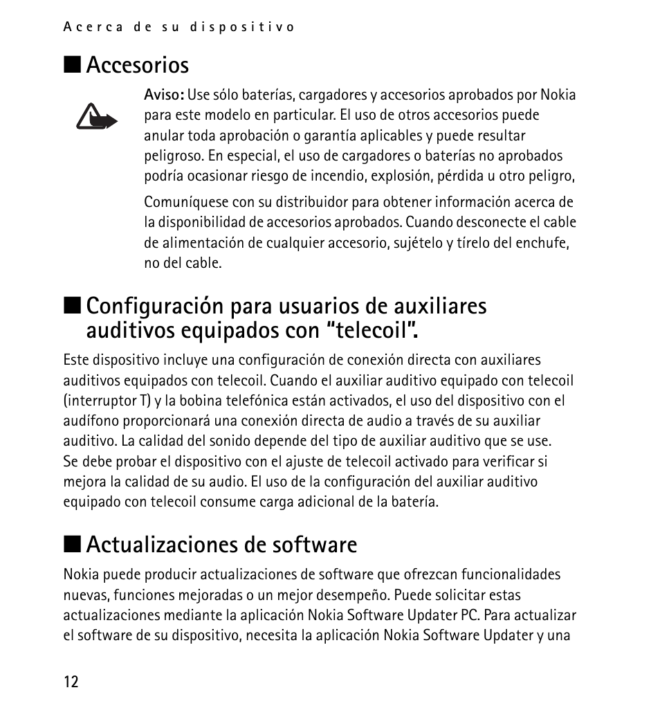 Accesorios, Actualizaciones de software, N accesorios | N actualizaciones de software | Nokia 5130 User Manual | Page 94 / 173