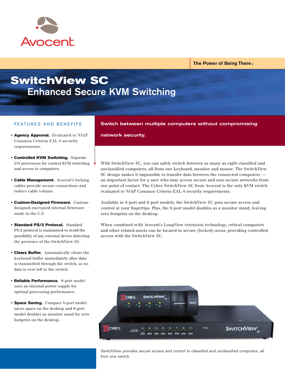 Avocent KVM Switching User Manual | 2 pages