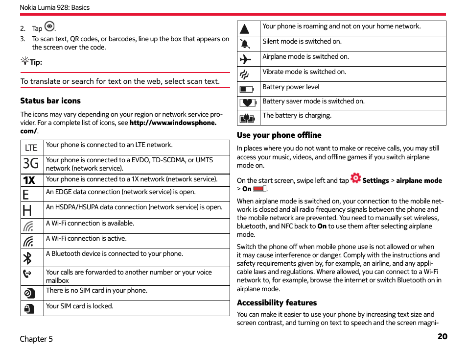 Nokia Lumia 928 User Manual | Page 21 / 83