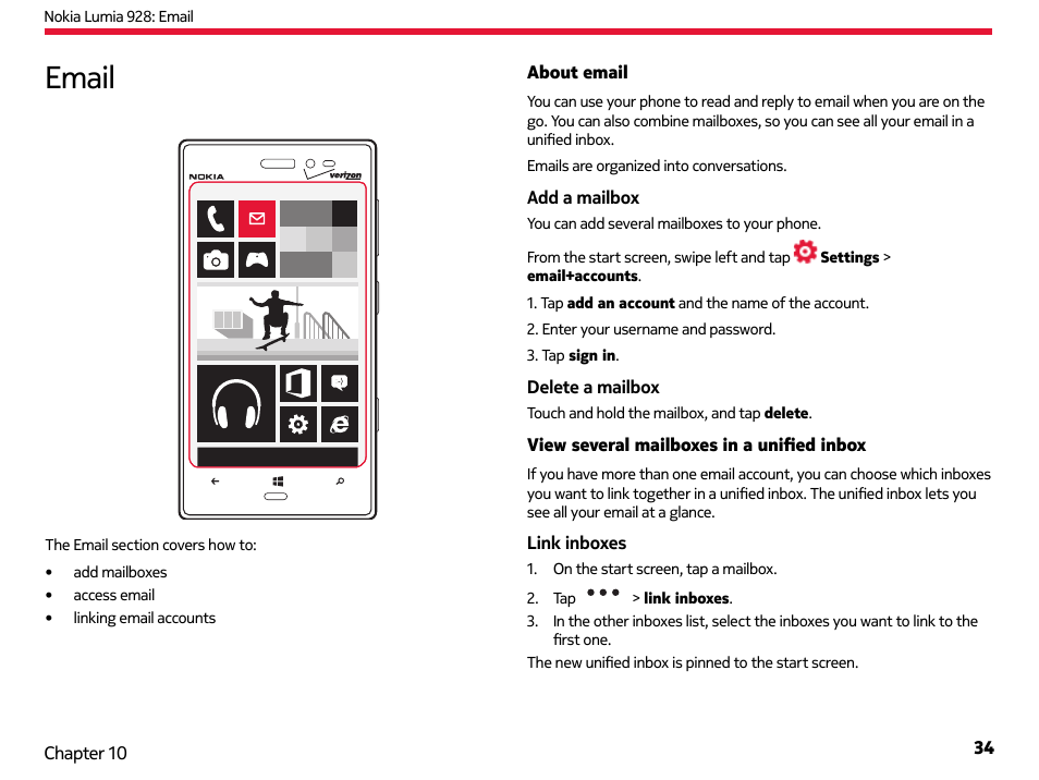 Email | Nokia Lumia 928 User Manual | Page 35 / 83