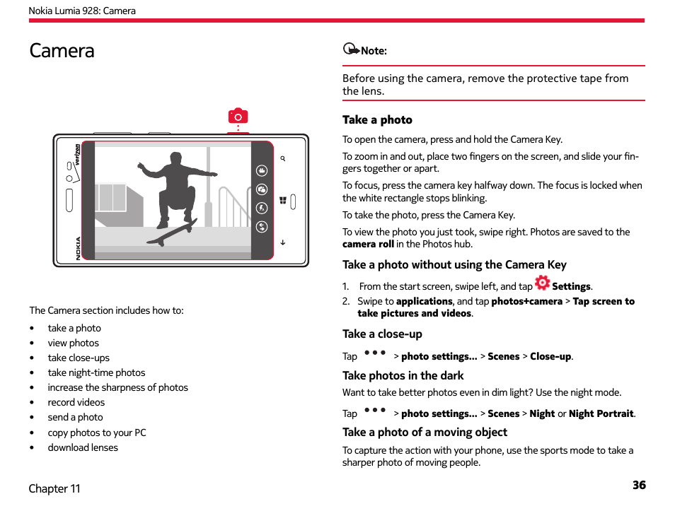 Camera | Nokia Lumia 928 User Manual | Page 37 / 83