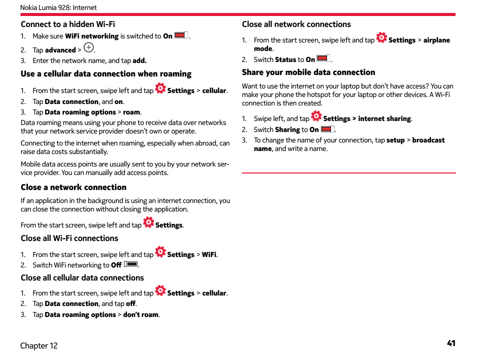 Nokia Lumia 928 User Manual | Page 42 / 83