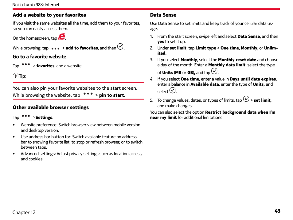 Nokia Lumia 928 User Manual | Page 44 / 83