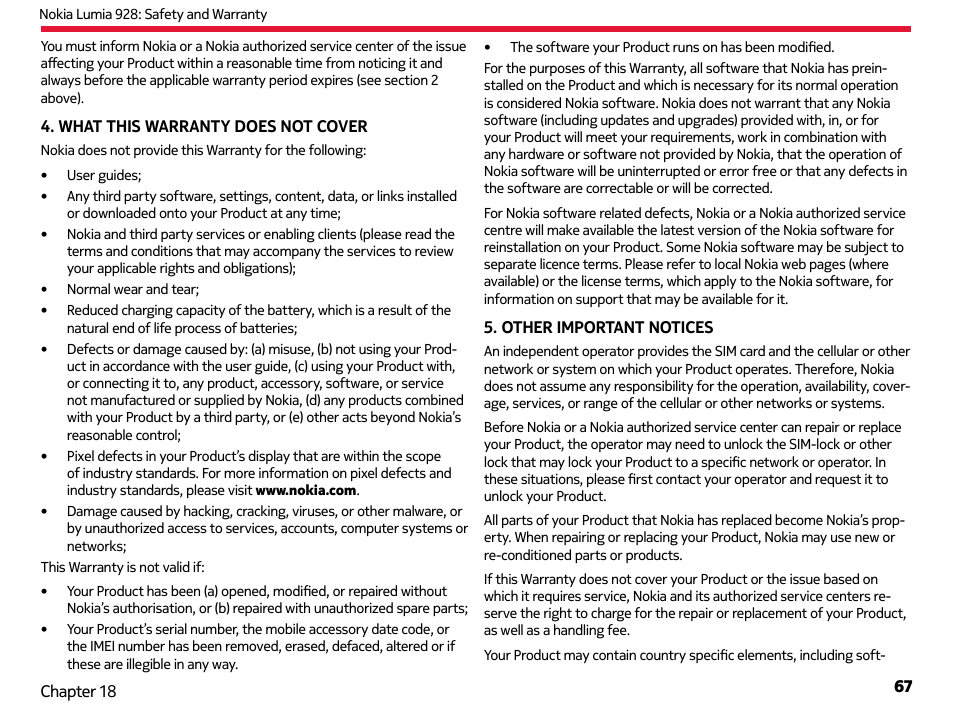 Nokia Lumia 928 User Manual | Page 68 / 83