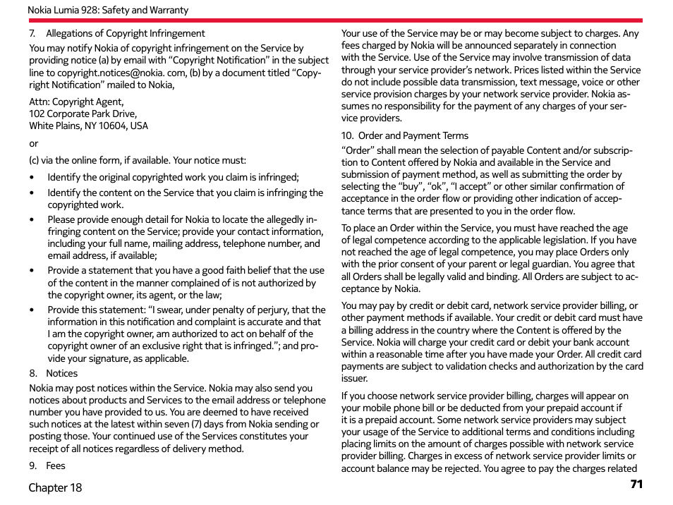 Nokia Lumia 928 User Manual | Page 72 / 83