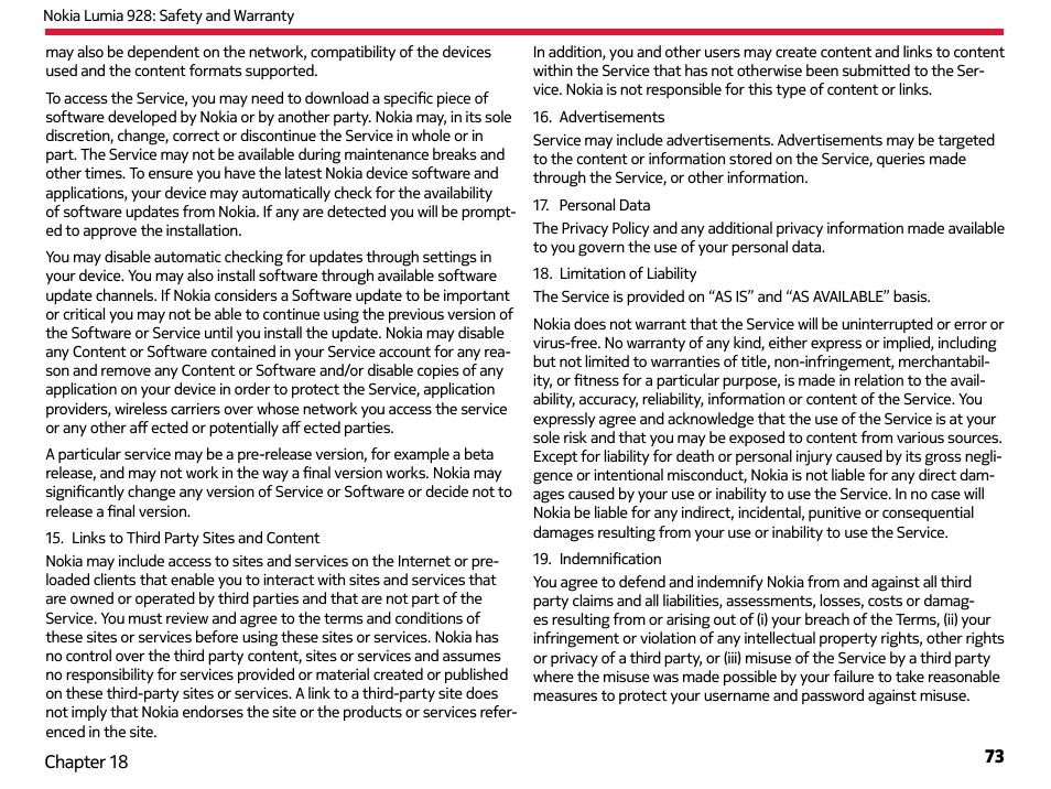 Nokia Lumia 928 User Manual | Page 74 / 83