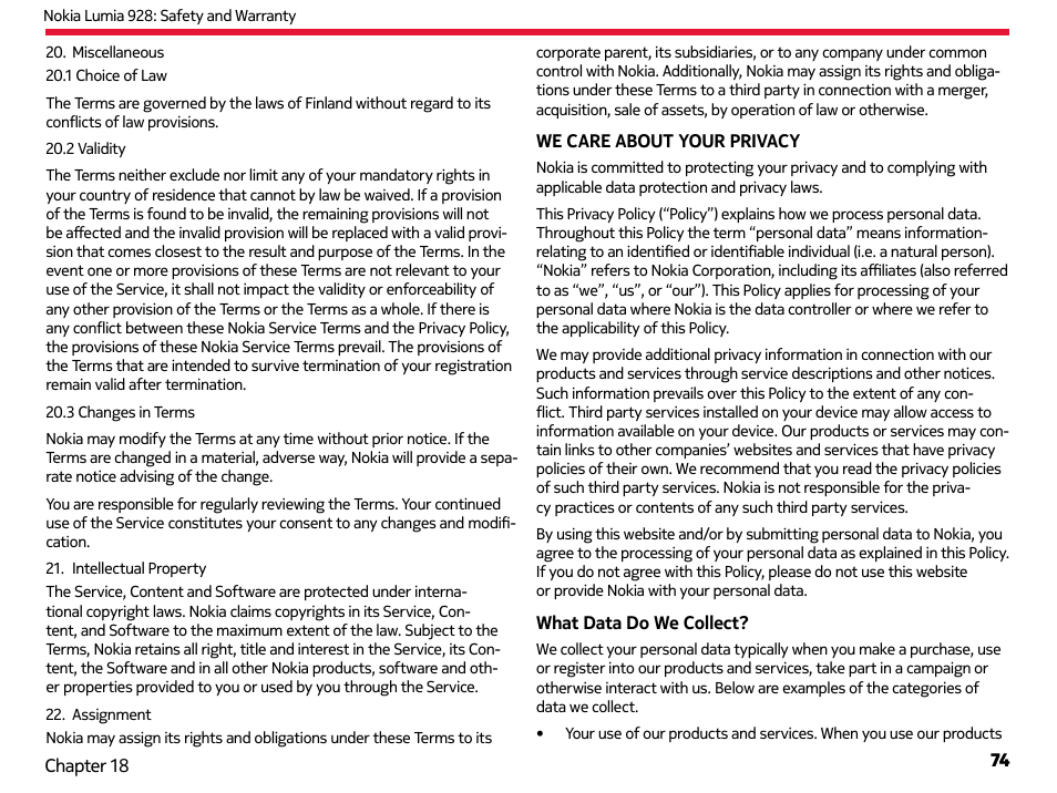 Nokia Lumia 928 User Manual | Page 75 / 83