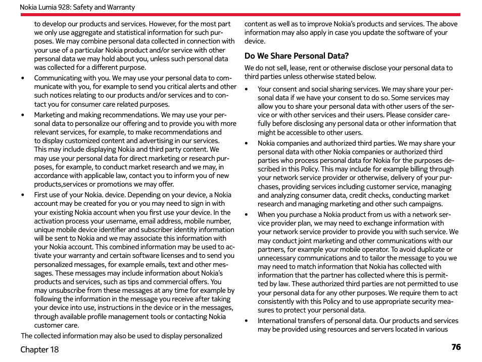 Nokia Lumia 928 User Manual | Page 77 / 83
