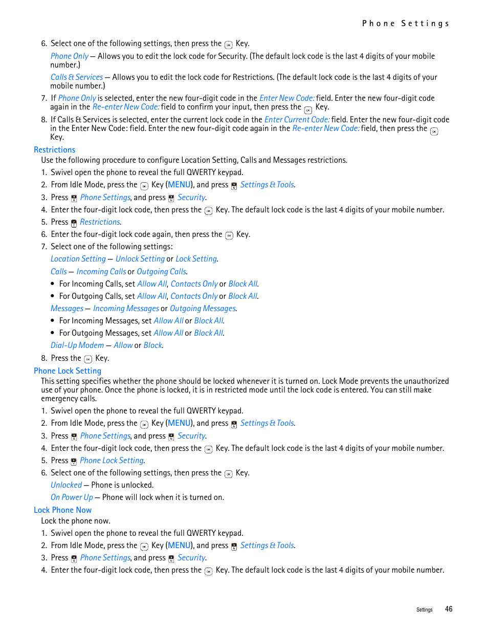 Nokia 7705 Twist User Manual | Page 47 / 125