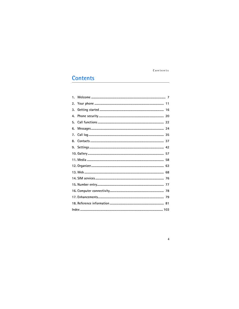 Nokia 7280 User Manual | Page 5 / 105