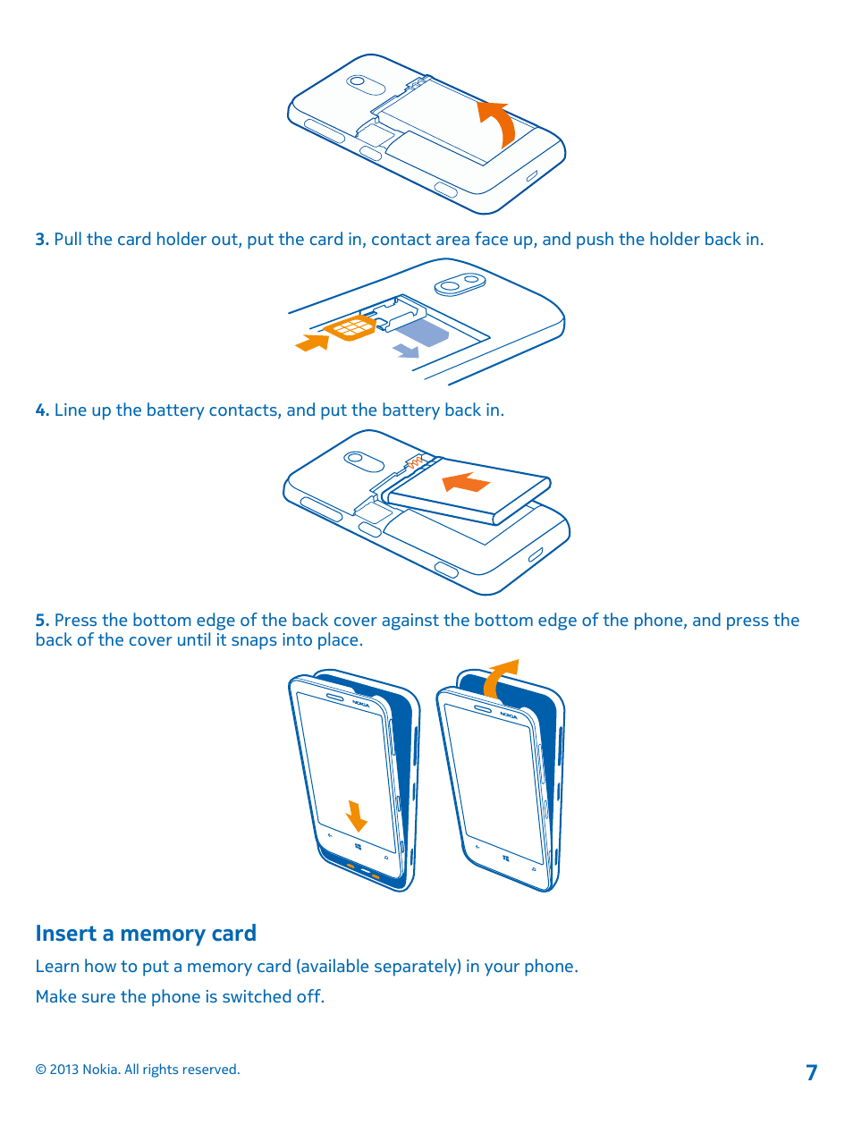 Insert a memory card | Nokia Lumia 620 User Manual | Page 7 / 110