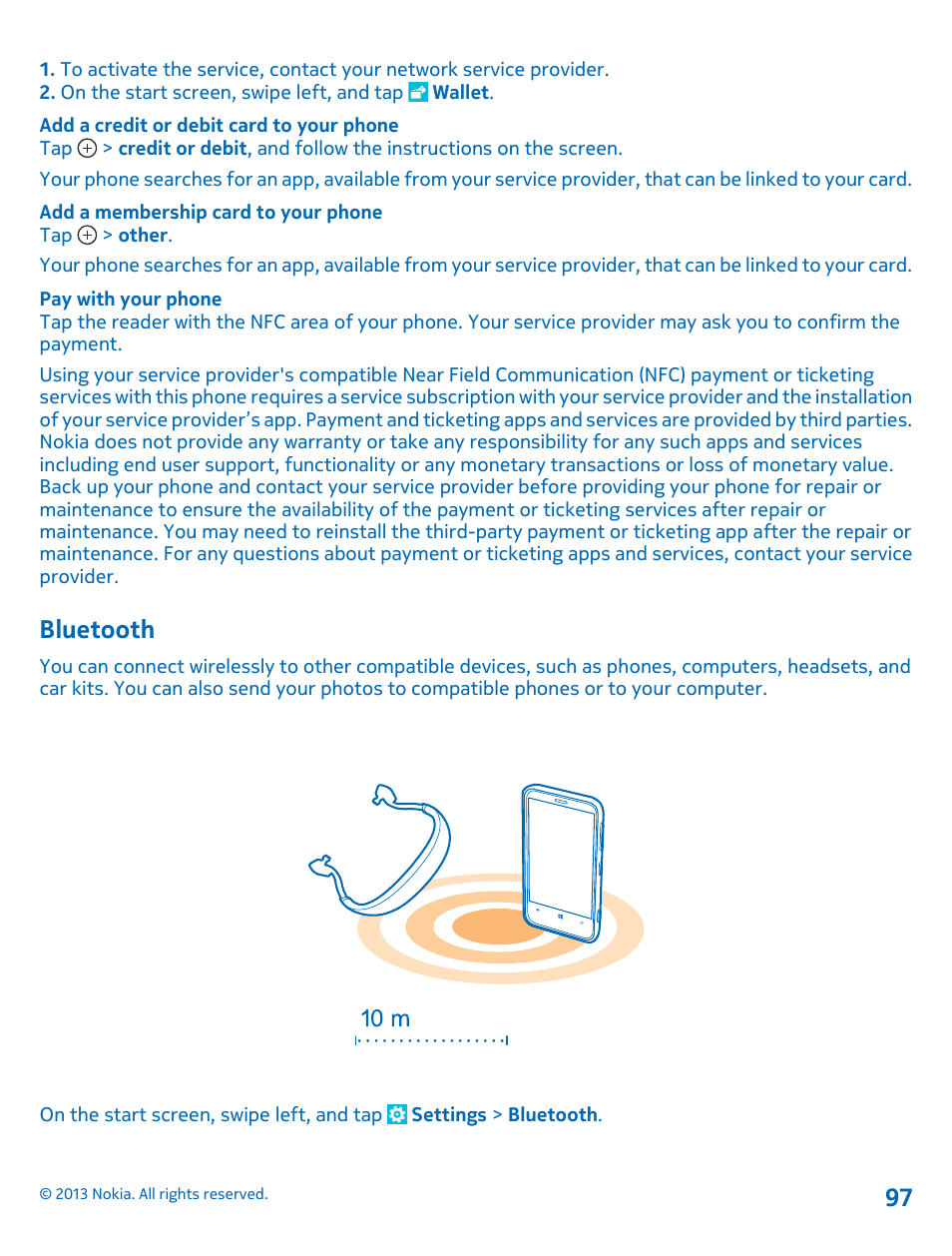 Bluetooth, Bluetooth 97 | Nokia Lumia 620 User Manual | Page 97 / 110