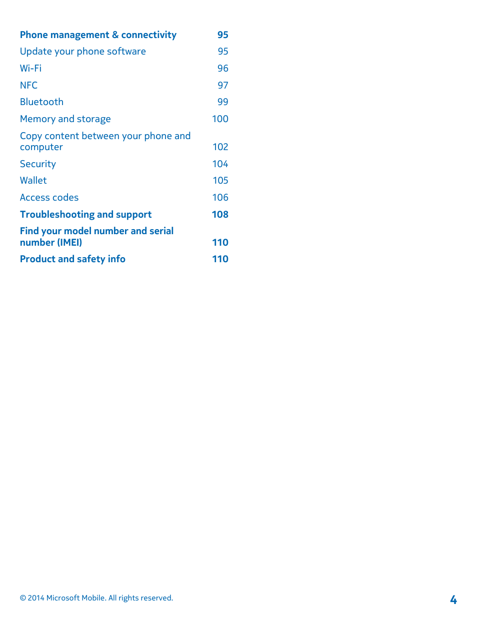 Nokia Lumia 1520 User Manual | Page 4 / 115