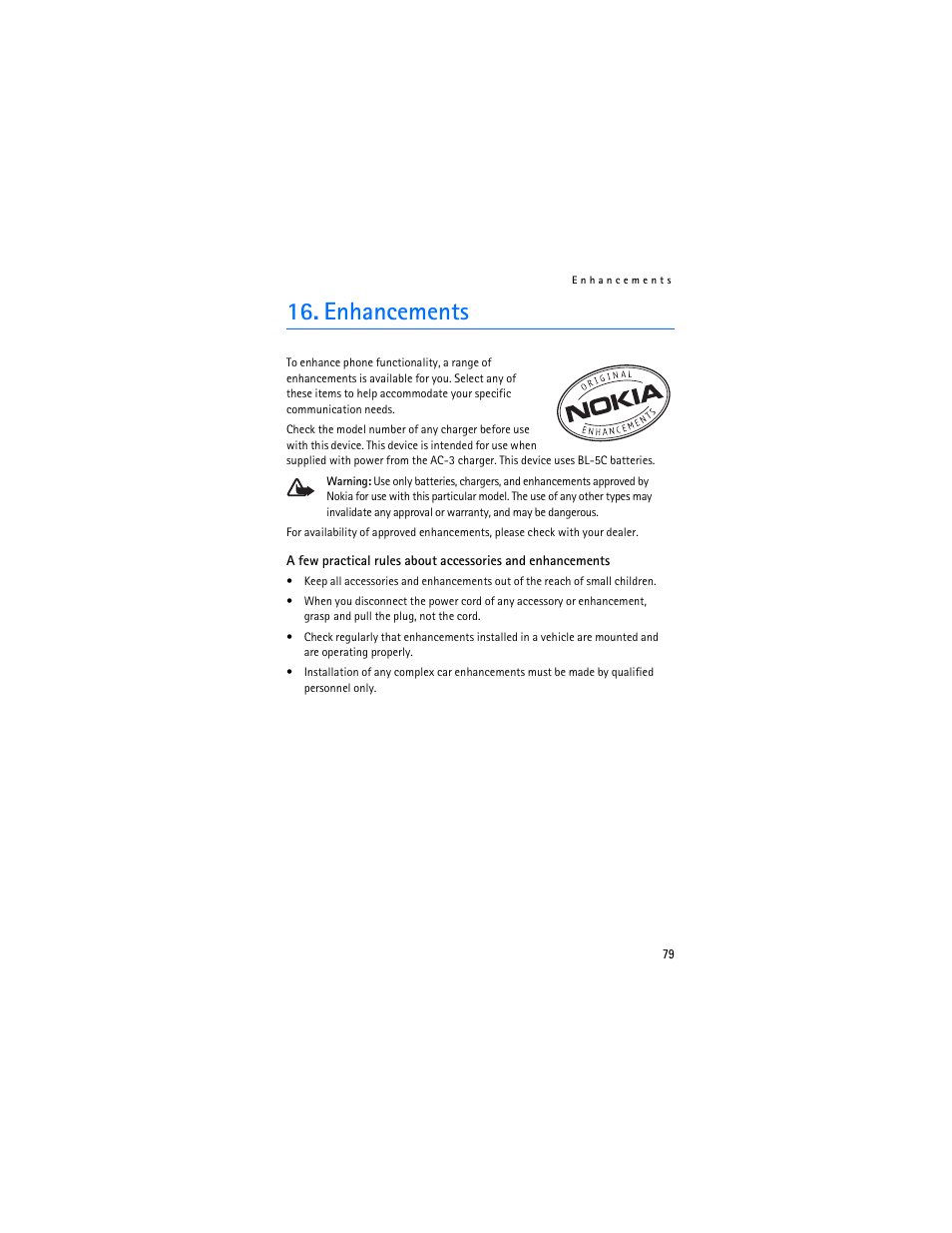 Enhancements | Nokia 6086 User Manual | Page 112 / 233