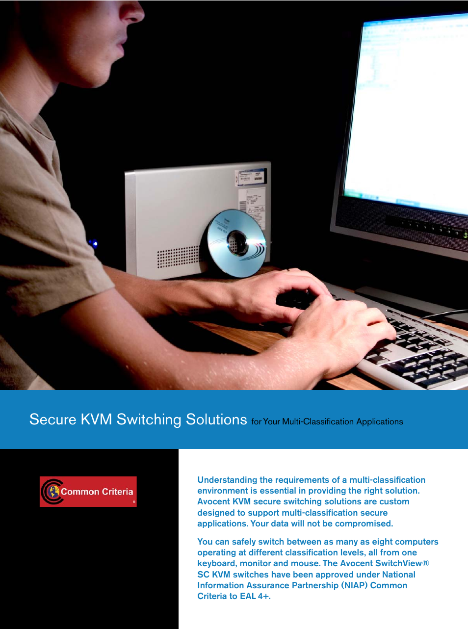 Secure kvm switching solutions | Avocent SC200 Series User Manual | Page 2 / 8