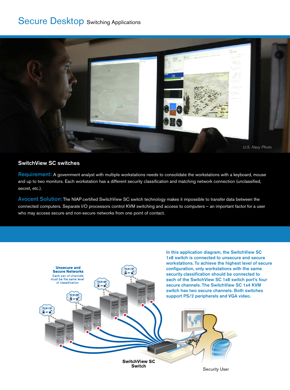 Secure desktop | Avocent SC200 Series User Manual | Page 3 / 8