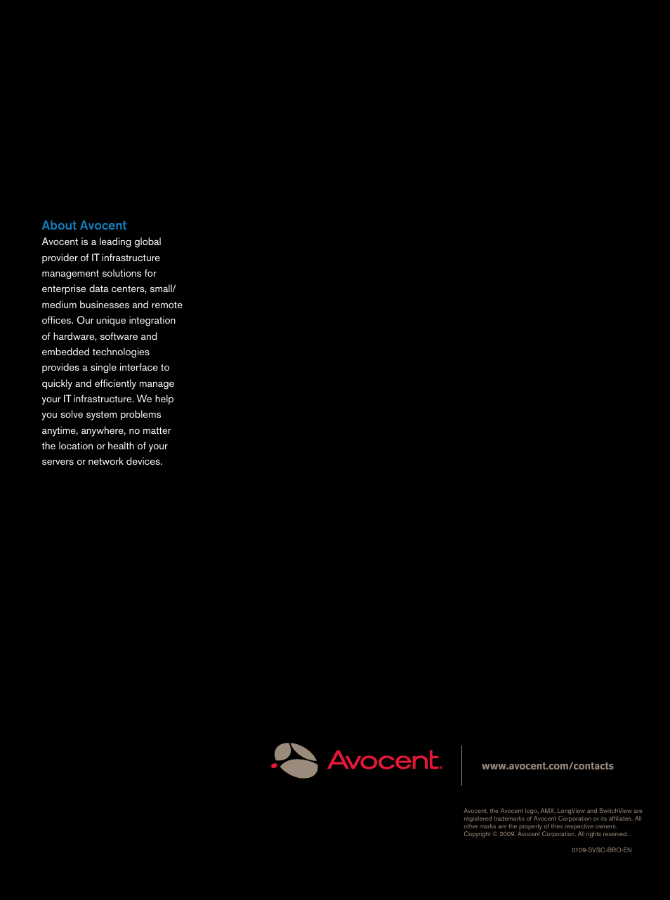 About avocent | Avocent SC200 Series User Manual | Page 8 / 8