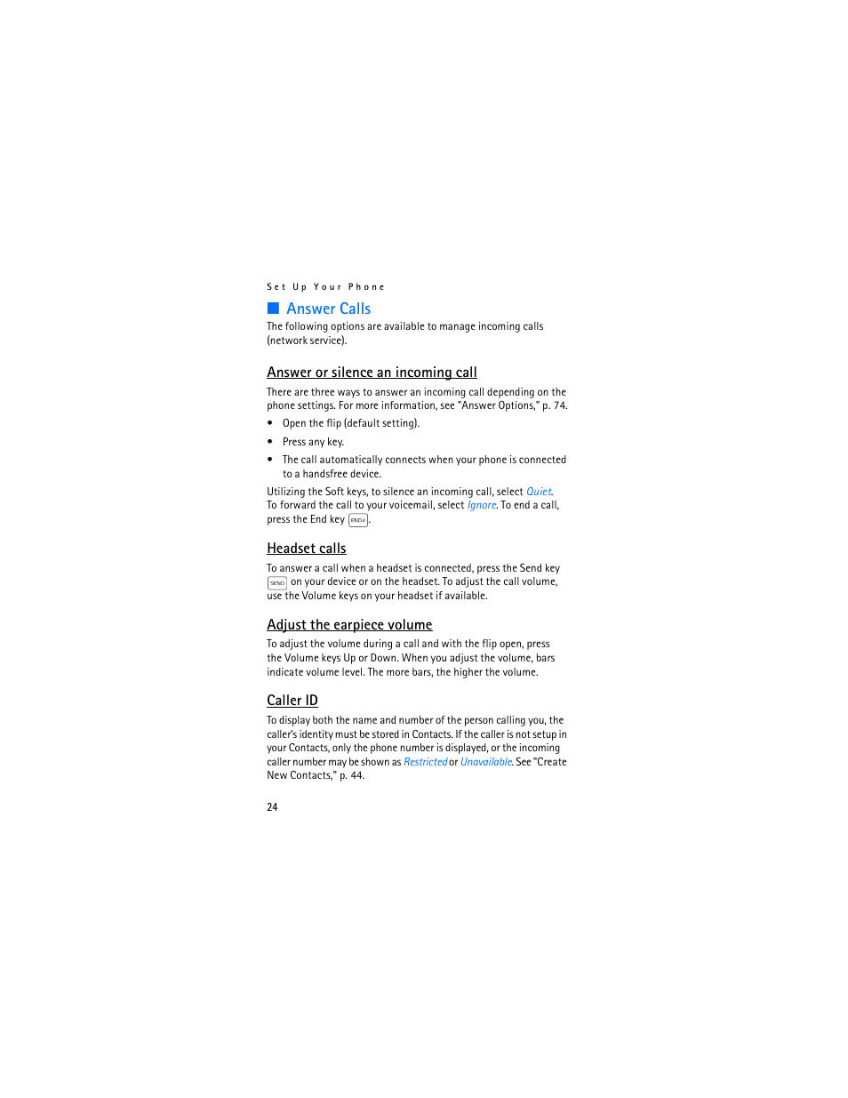 Answer calls | Nokia 2605 User Manual | Page 25 / 101