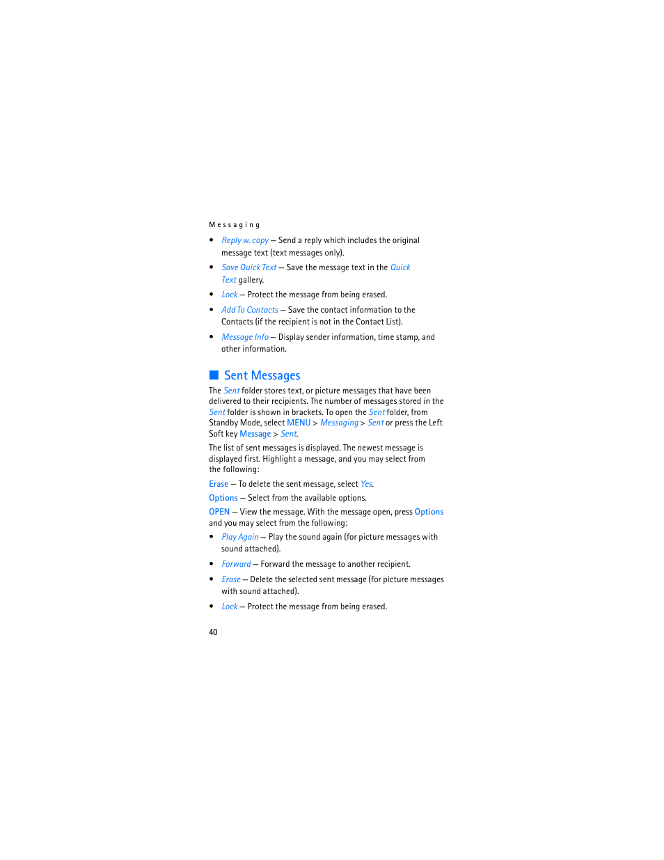 Sent messages | Nokia 2605 User Manual | Page 41 / 101
