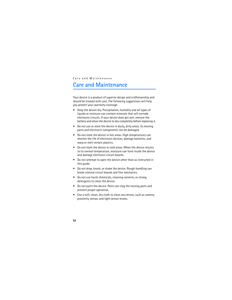 Care and maintenance | Nokia 2605 User Manual | Page 85 / 101