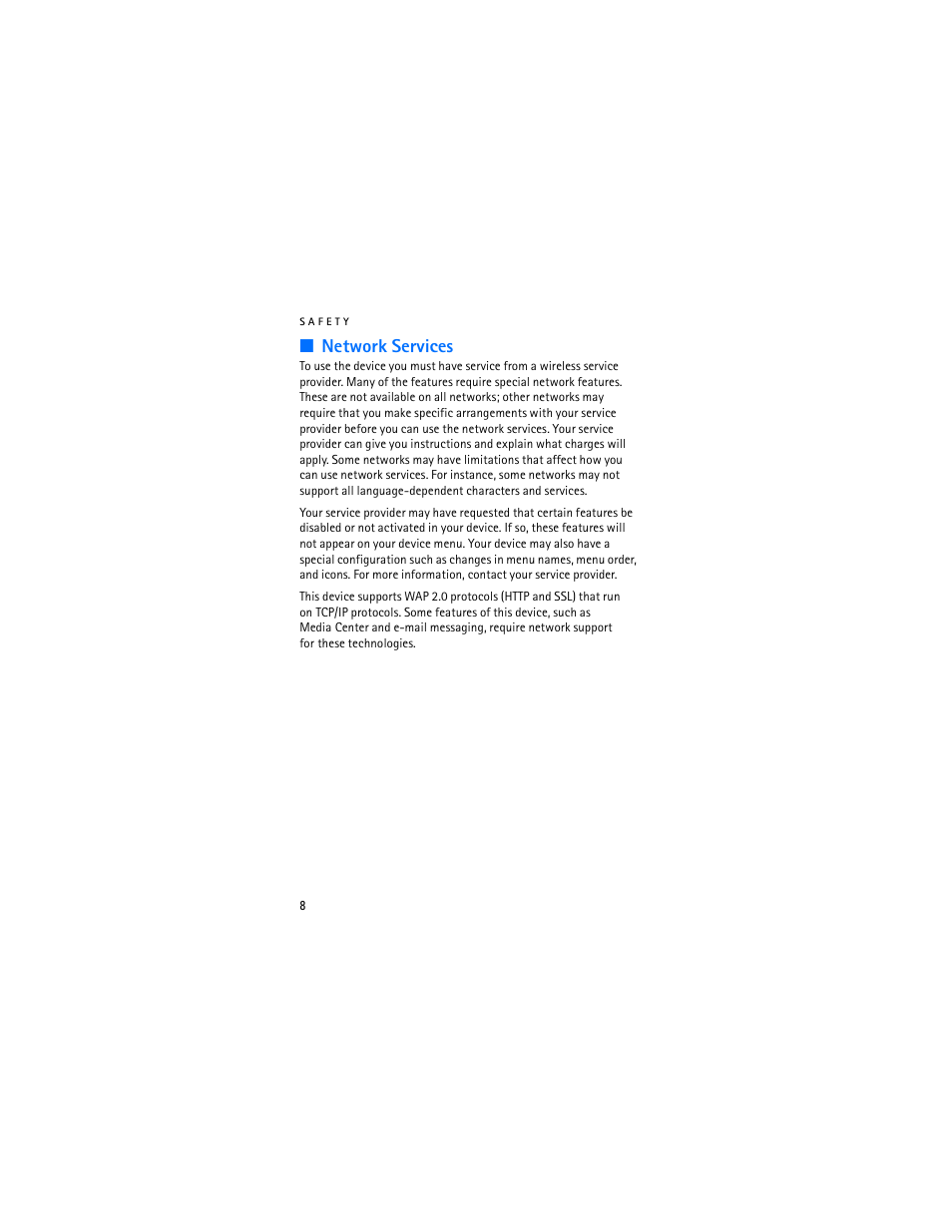 Network services | Nokia 2605 User Manual | Page 9 / 101