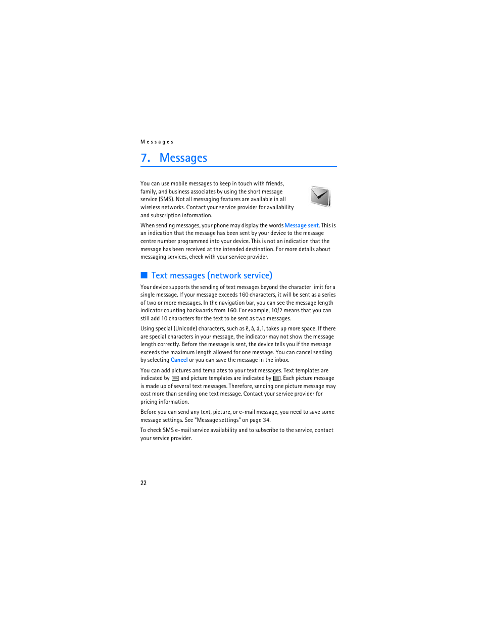 Messages, Text messages (network service) | Nokia 8801 User Manual | Page 23 / 209