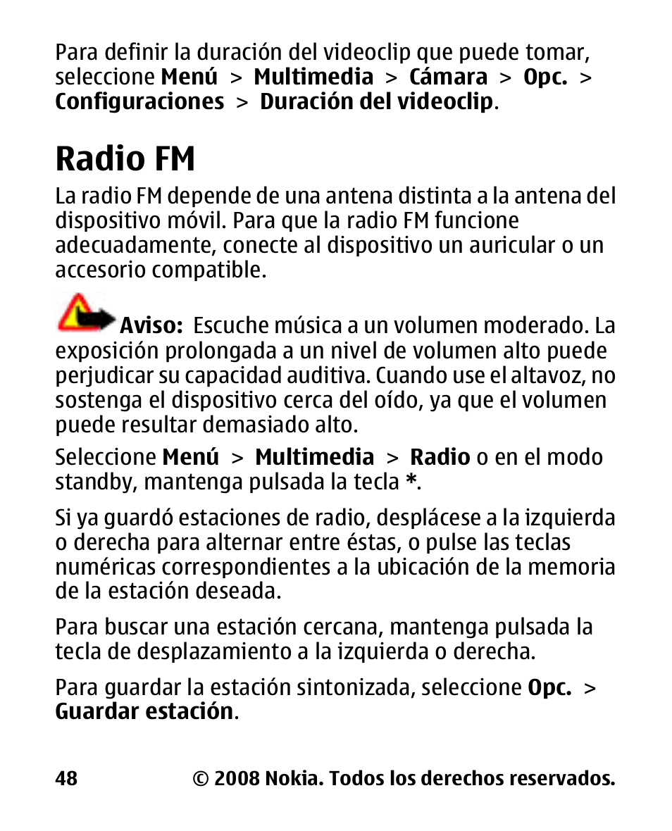 Radio fm | Nokia 2680 slide User Manual | Page 116 / 144