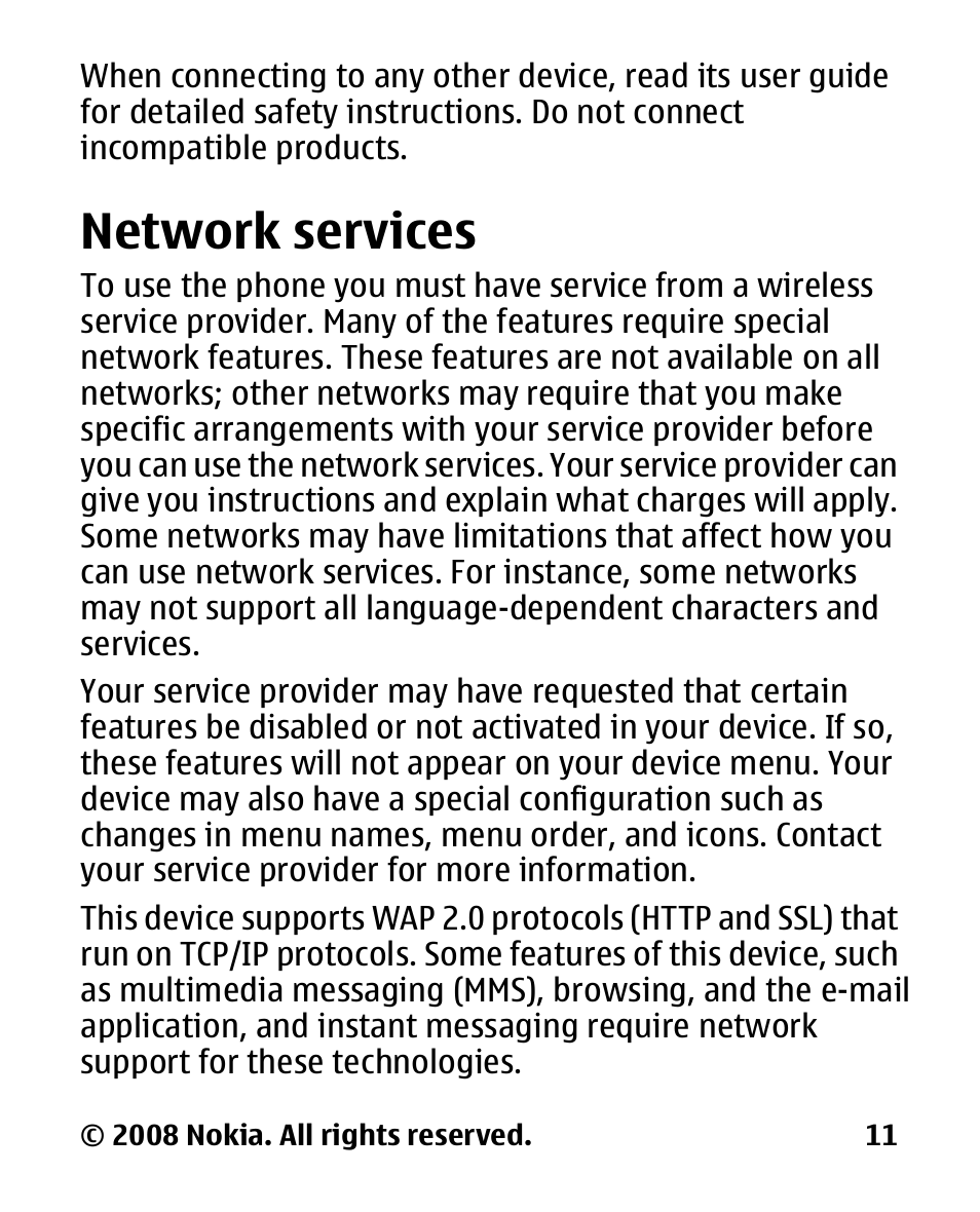 Network services | Nokia 2680 slide User Manual | Page 12 / 144