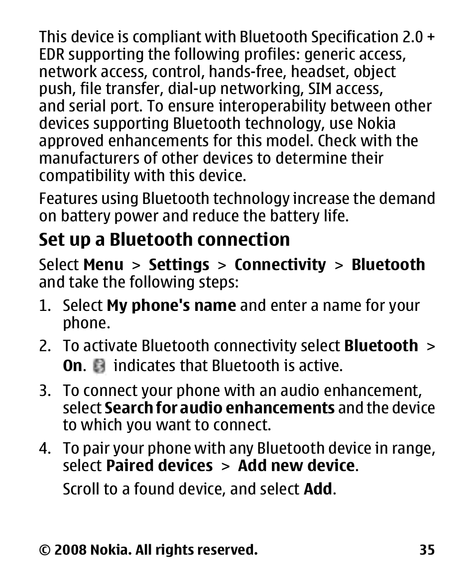 Nokia 2680 slide User Manual | Page 36 / 144