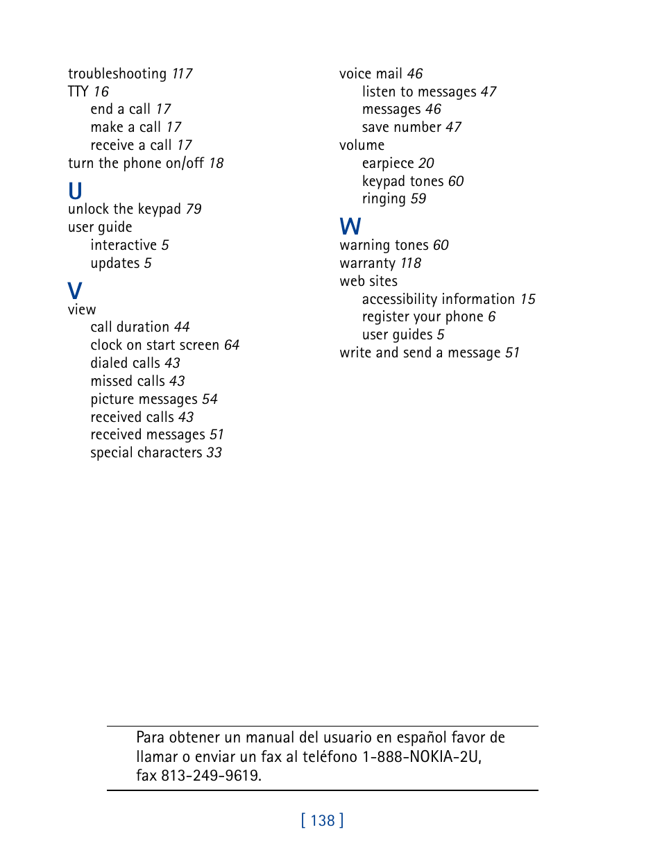 Nokia 1261 User Manual | Page 145 / 145