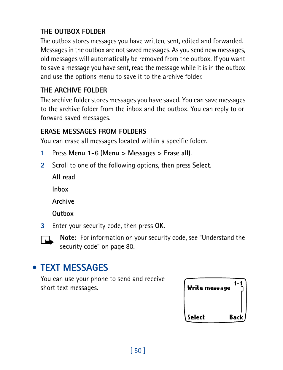 Text messages | Nokia 1261 User Manual | Page 57 / 145