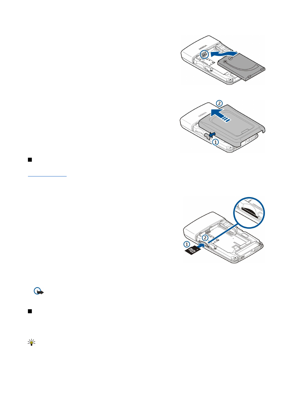 Insert and remove a memory card, Switch on your device | Nokia E62 User Manual | Page 10 / 94