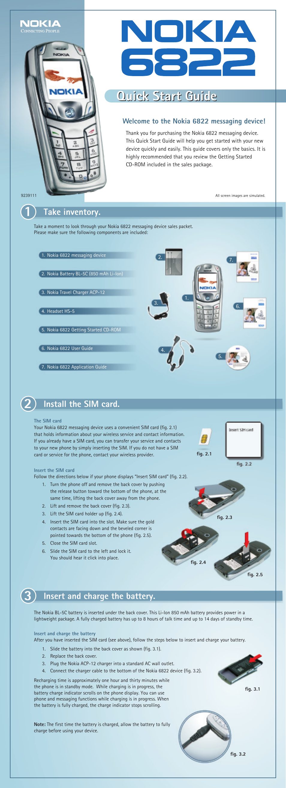 Nokia 6822 User Manual | 2 pages