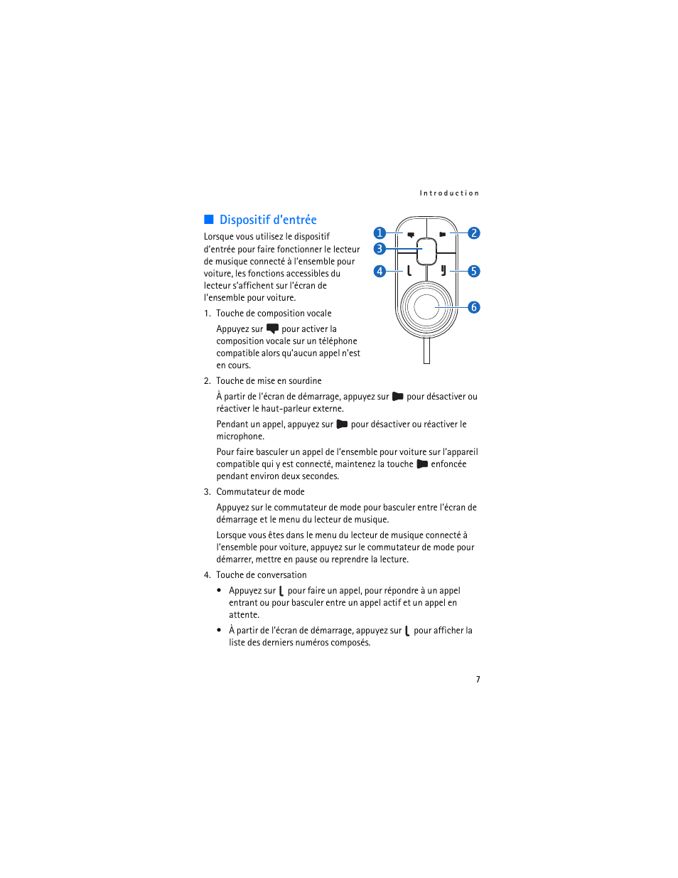 Dispositif d’entrée | Nokia Display Car Kit CK-600 User Manual | Page 157 / 206