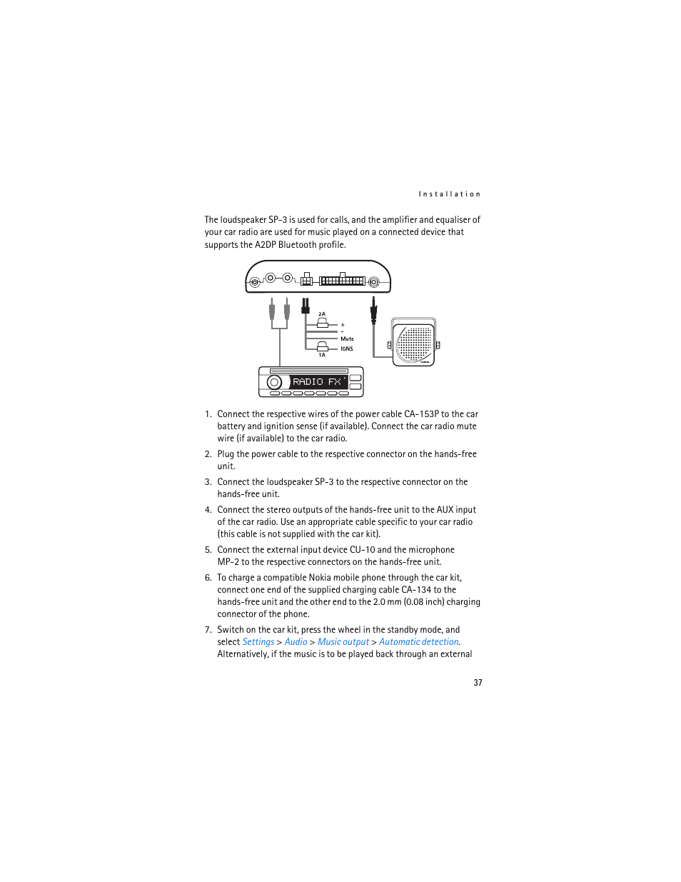 Nokia Display Car Kit CK-600 User Manual | Page 37 / 206