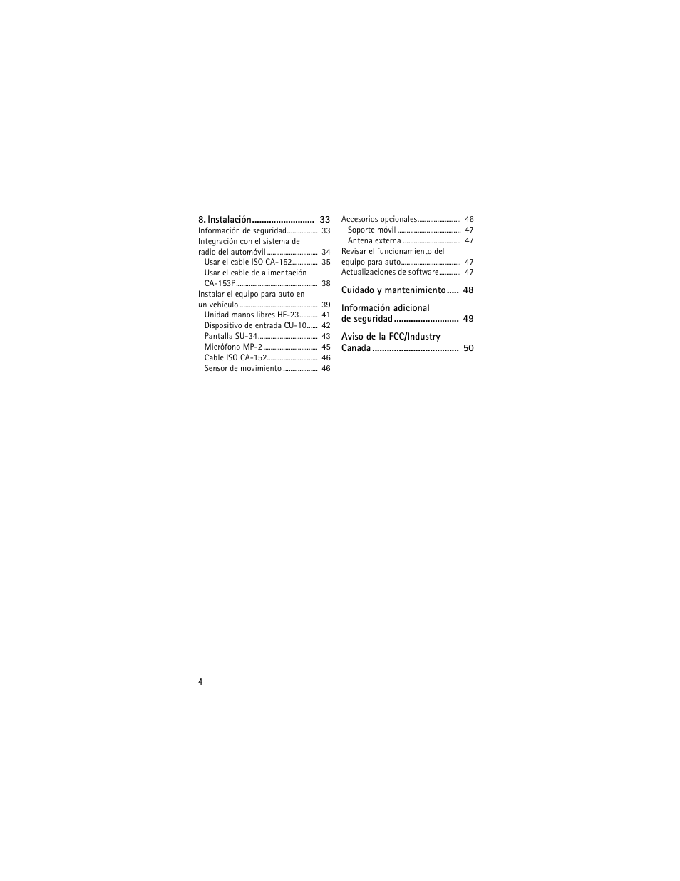 Nokia Display Car Kit CK-600 User Manual | Page 52 / 206